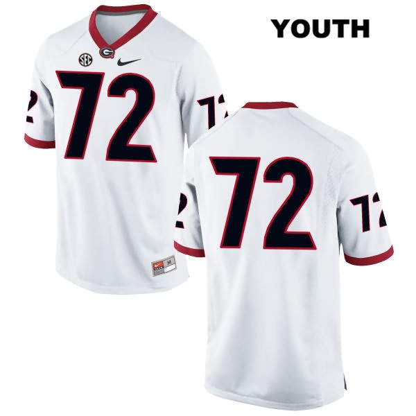 Georgia Bulldogs Youth Netori Johnson #72 NCAA No Name Authentic White Nike Stitched College Football Jersey JYZ7056TB